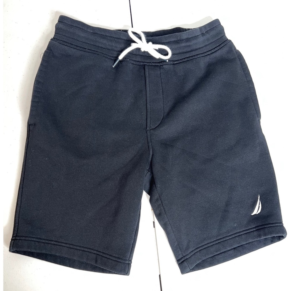 Nautica Mens Black Sweat Shorts Drawstring‎ Logo Size XS